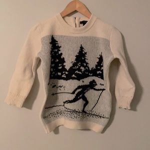 Skiing print J.Crew sweater